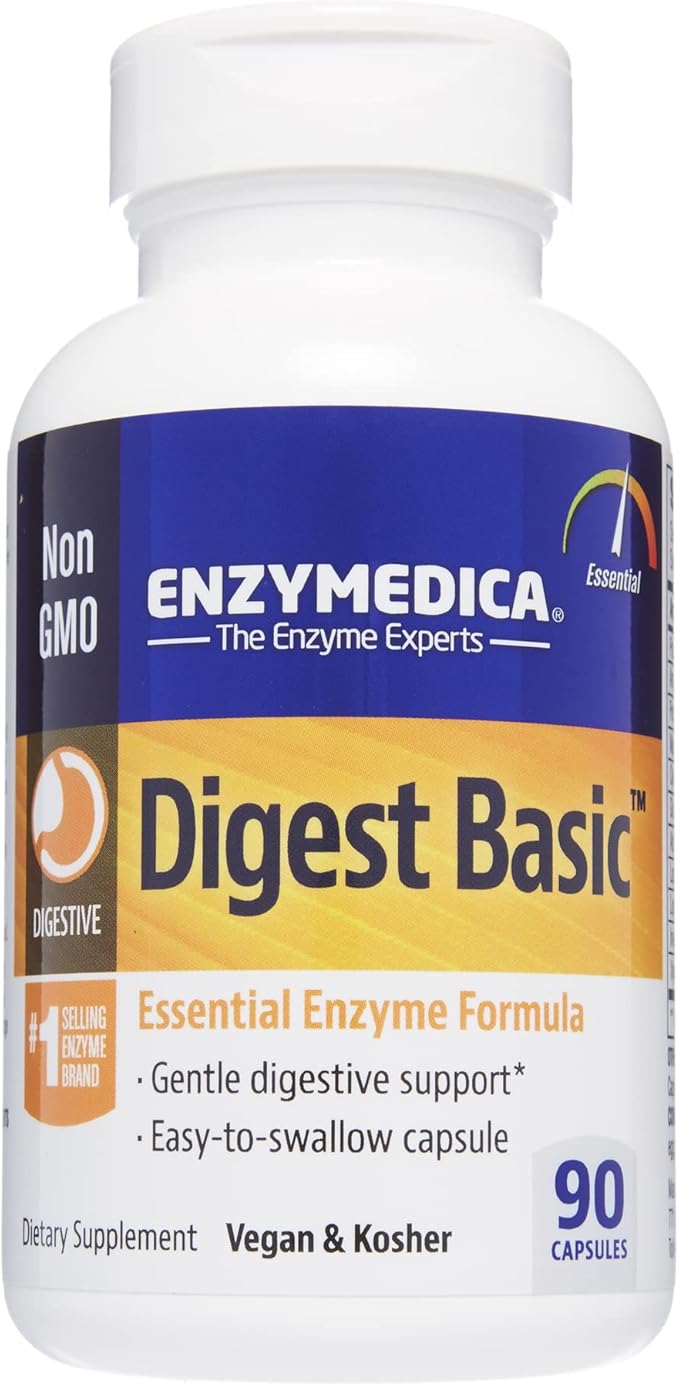 enzymedica, digest basic, *酶, 90 粒胶囊