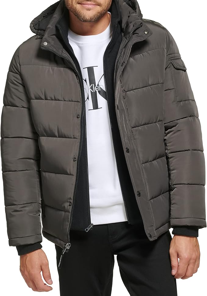 calvin klein 男士 alternative 连帽羽绒服外套