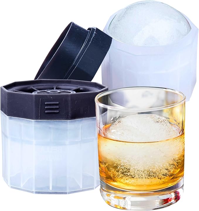 new bella 神奇 - 冰球模具,6.35 厘米圆形冰块模具.