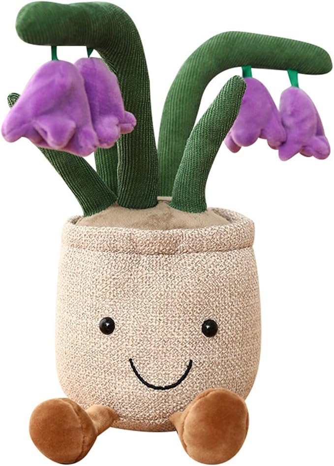 郁金香花多肉植物拥抱枕头 13 毛绒玩具毛绒软多肉植物盆栽娃娃,枕头