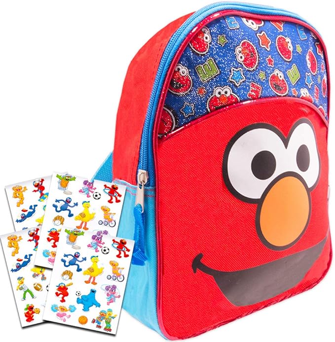 sesame street elmo 学龄前儿童背包(11 英寸迷你背包)
