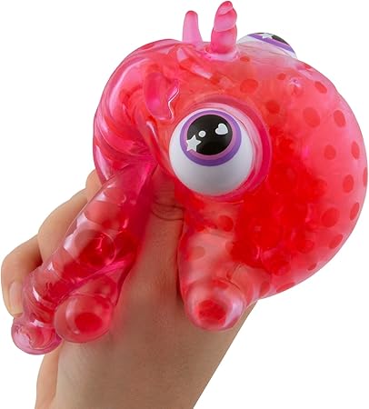 Orb 367 Bubbleezz Animalzz Mega 红色独角兽 Squeezy玩具 Glibber 用于挤压和挤压 黏土动物约15厘米 超薄压泥人偶 适合8岁以上儿童 红色 玩具 亚马逊中国