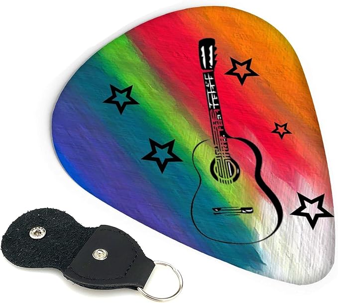 rainbow guitar picks 吉他拨片 6 件装通用拨片 适用于原声电吉他