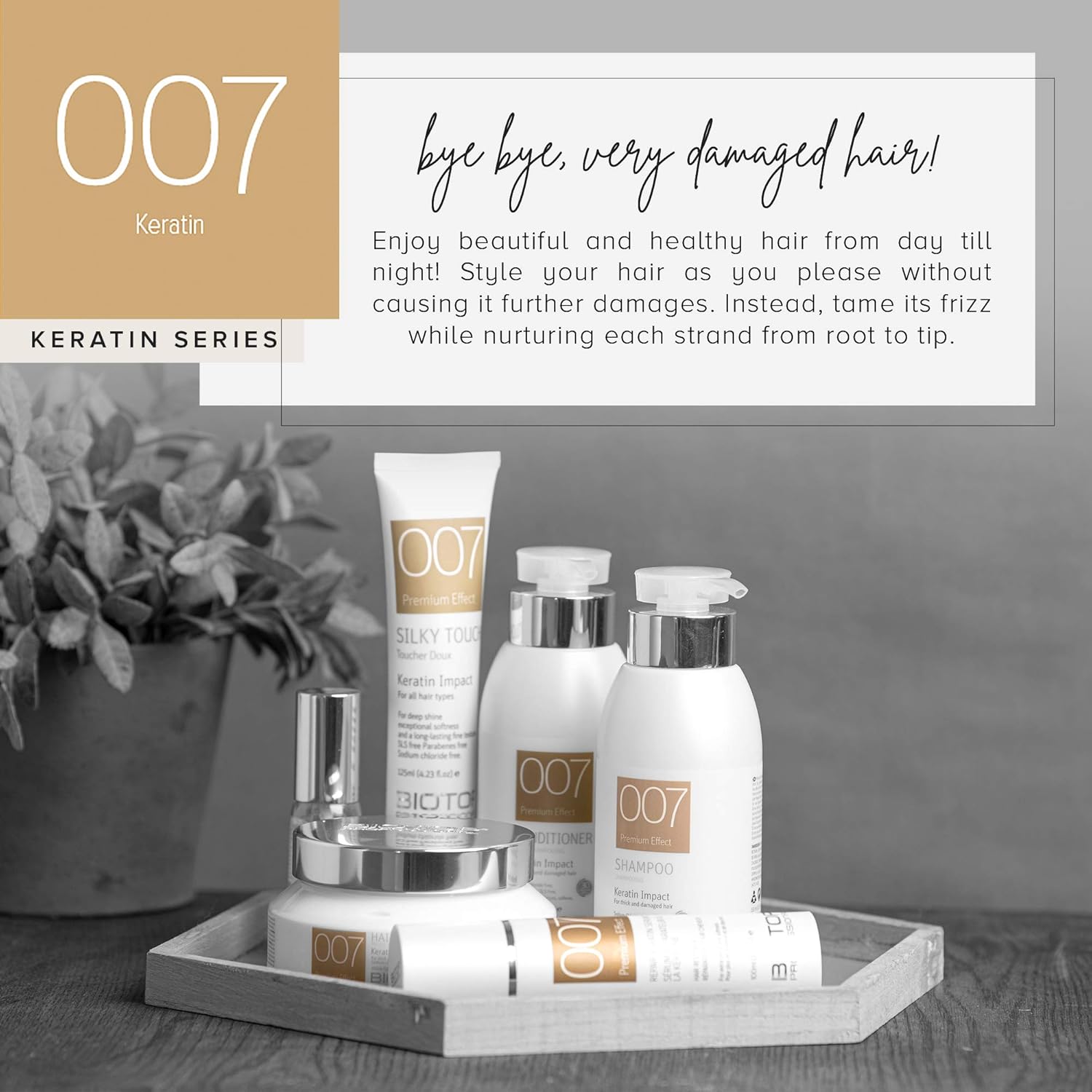 007 角蛋白护发素 保湿护发素 适合受损 11 2 液体盎司 约329 7 毫升 Biotop Professional 亚马逊中国 美容化妆