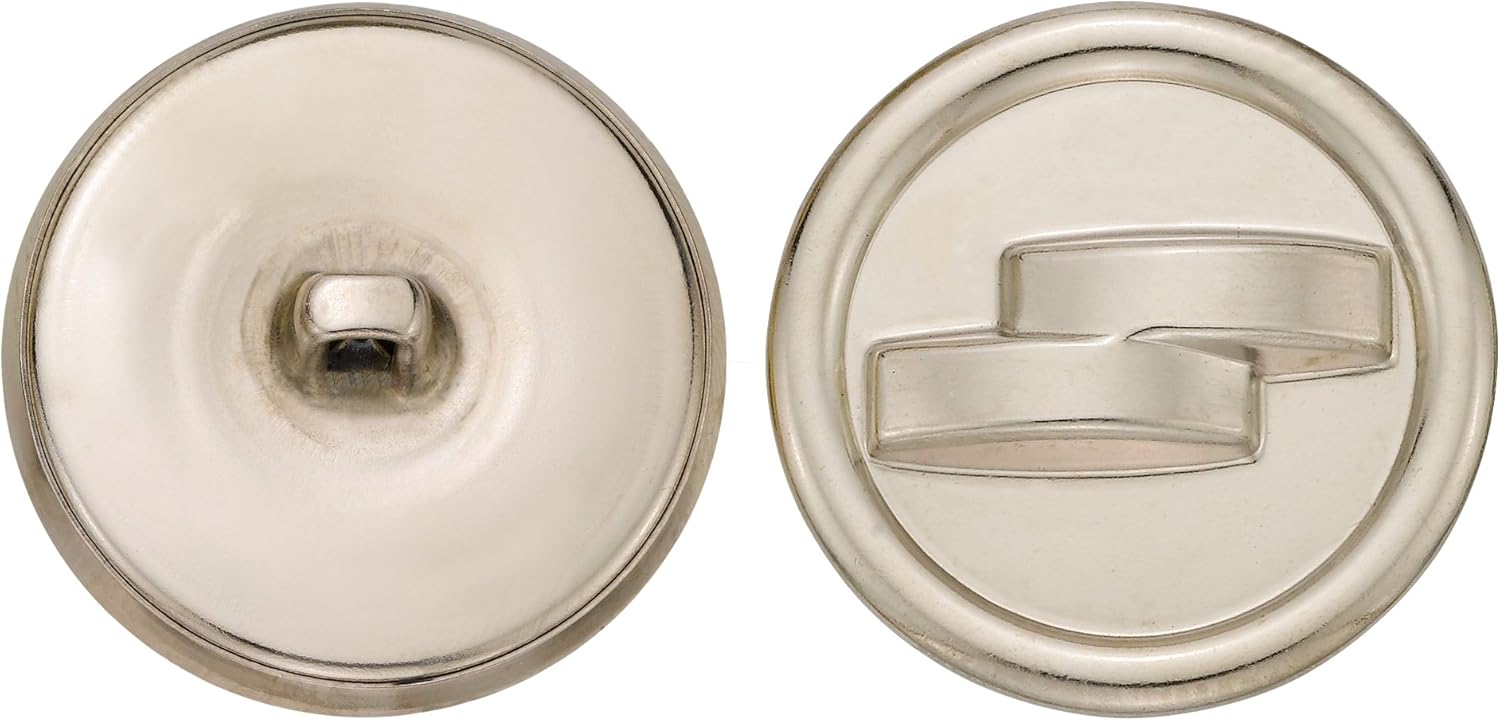c&c metal products 5136 双光环金属按钮,45 码,镍色,36 件装
