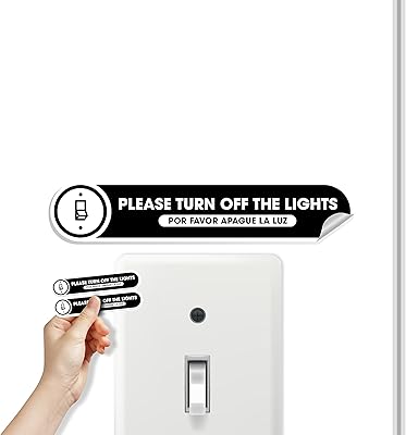 7 x 2.5 厘米永久哑光乙烯基 | 请关闭灯光英语和西班牙语