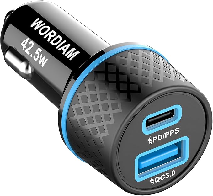 Usb C 车载充电器 Wordima 42 5w 2端口车载快速充电器功率输出pdw Ppsw 快速充电qc3 0 18w Scp22 5w 兼容 Ipad Pro Macbook Iphone12 11 X 8 Samsung Google Pixel Oneplus 黑色 亚马逊中国 手机通讯