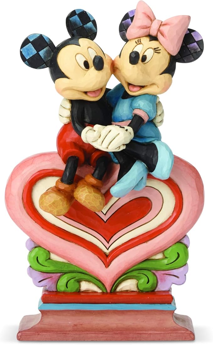 enesco disney traditions 米奇米妮坐在心上