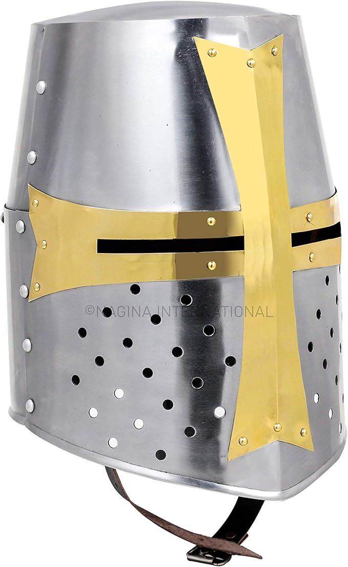nagina international 中世纪时代战士头盔 | barbuta 十字军骑士圣殿