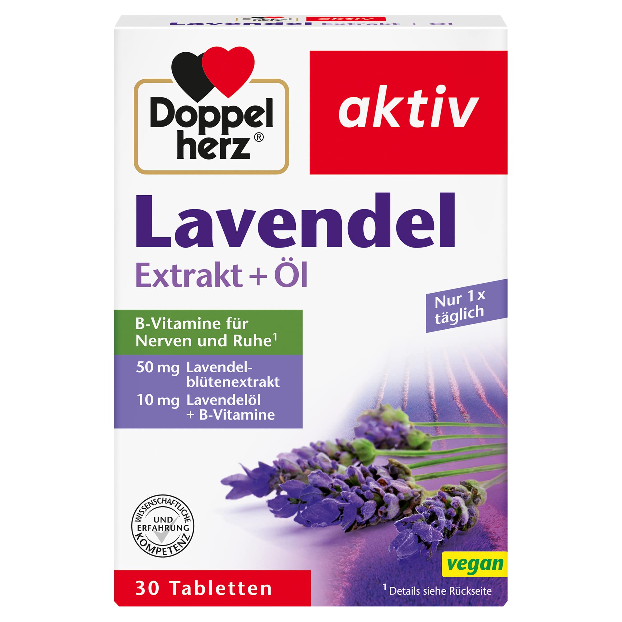 Doppelherz Lavender Extract + Oil - contains vitamins B6 and B to help care for the body - 0 tablets