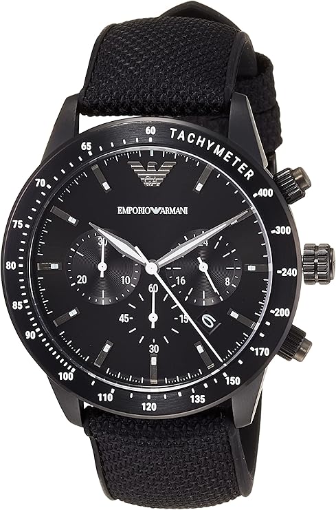 emporio armani 手表 mario ar11453 男士 black