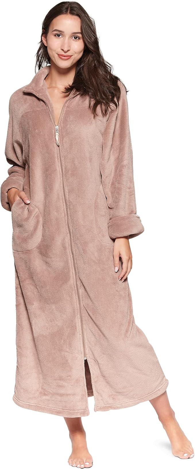 casual moments womens 52 inch breakaway zip robe