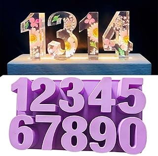 阿拉伯数字环氧树脂模具数字数字吊坠 diy 工艺硅胶铸造模具