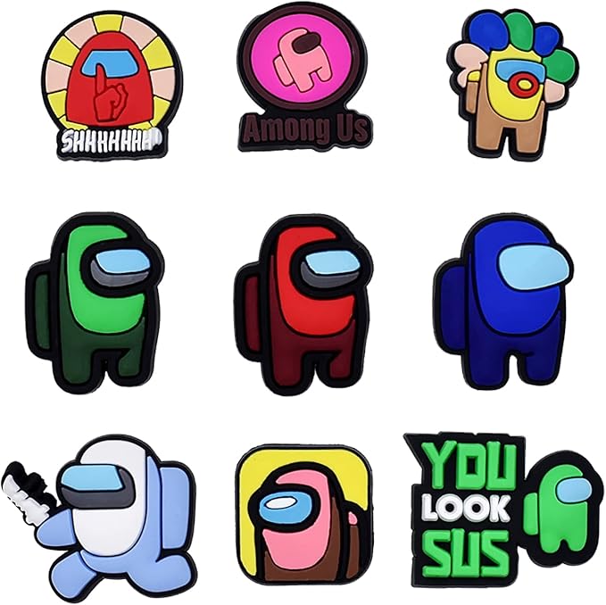 件卡通鞋饰物,适合鞋子装饰配饰配饰,适合派对礼品生日礼物 among us