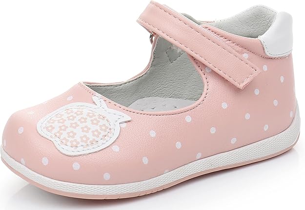 ahannie 女童玛丽珍平底鞋,儿童婚礼派对公主正装鞋