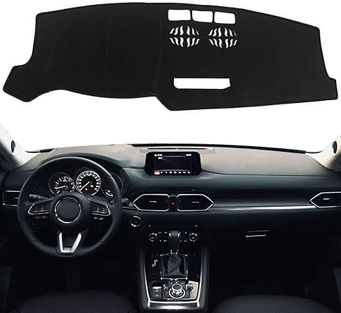 Autoxrun 仪表板黑色罩仪表板保护罩遮阳板中心控制台保护套适合17 18 马自达cx 5 汽车用品 亚马逊中国