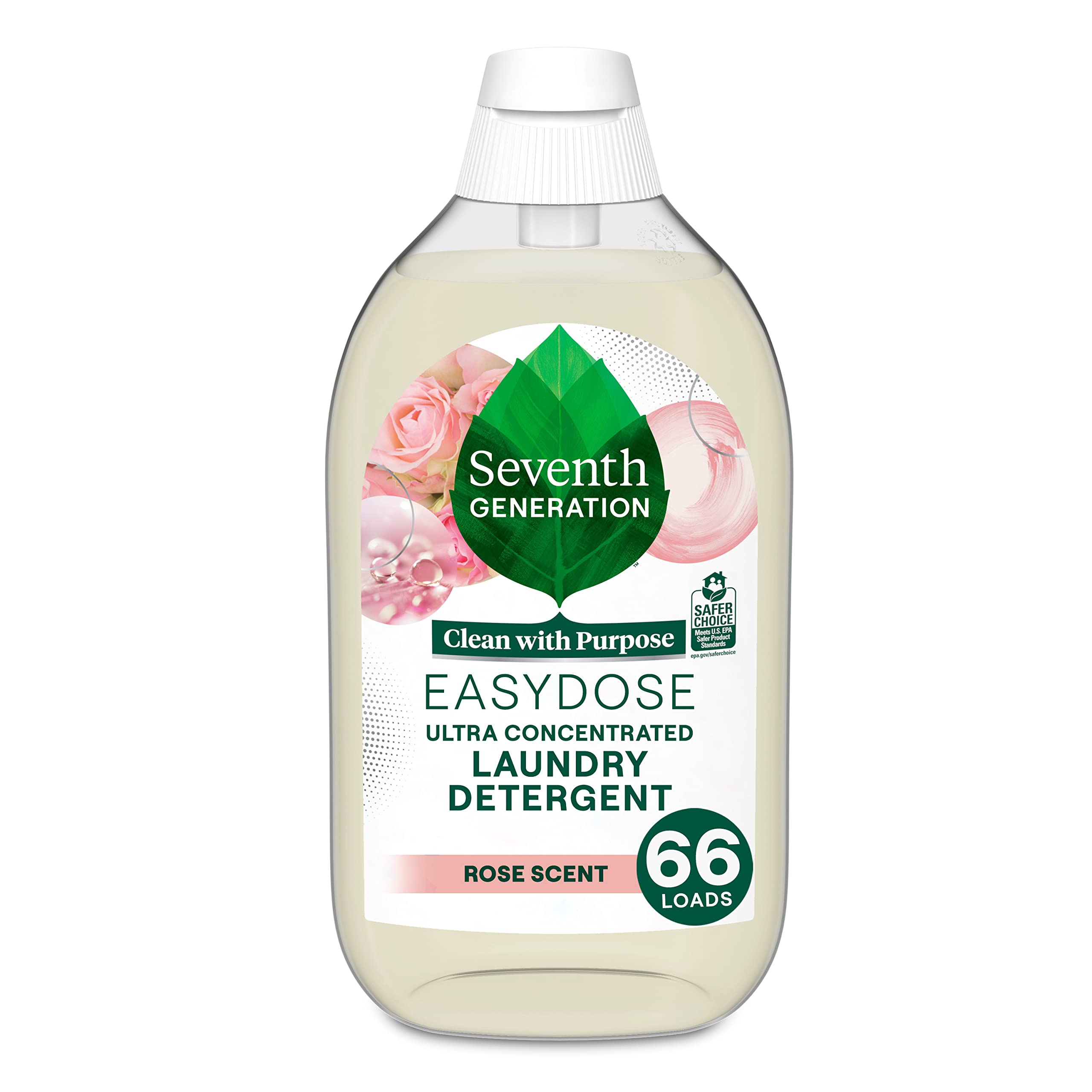 Seventh Generation EasyDose Laundry Detergent Super Concentrated Rose Detergent 23.8 oz