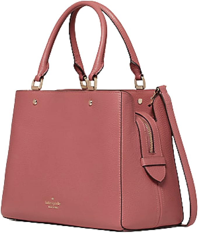 kate spade new york leila 中号三隔层挎包荔枝纹皮革手提包