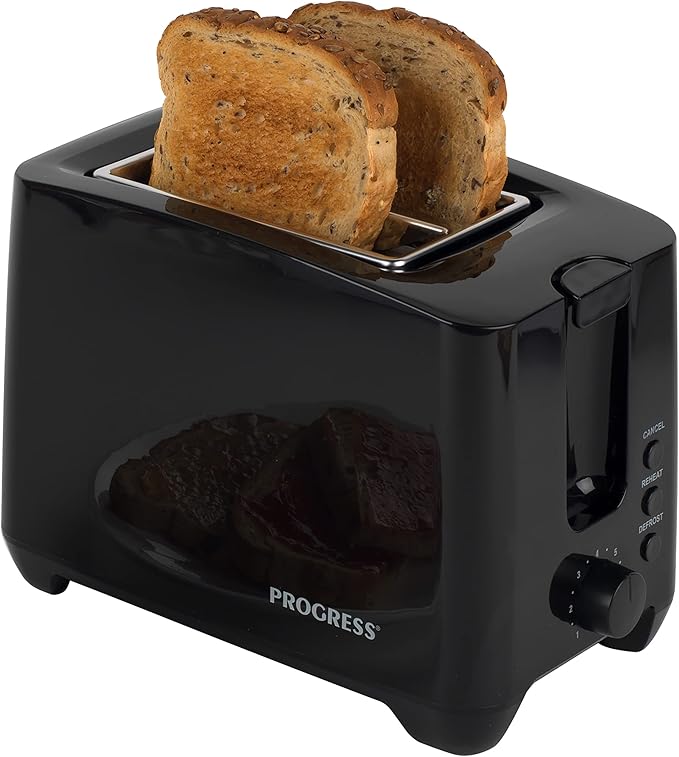 progress ek3393blkp 双片烤面包机,带滑出式碎屑托盘,750瓦,黑色