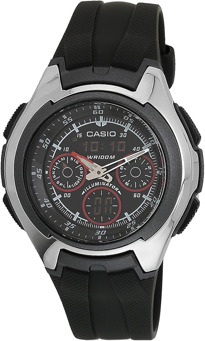 casio 卡西欧 多功能双显男士手表aq-163w-1b2