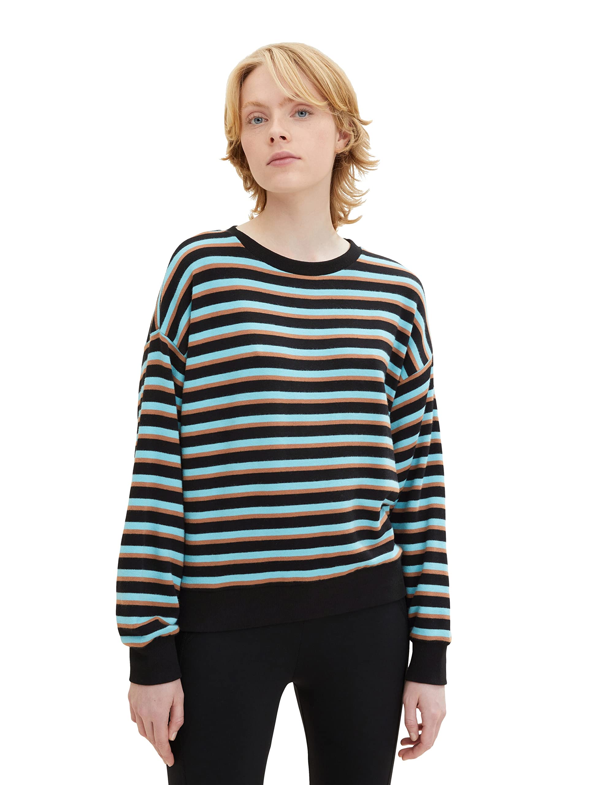 TOM TAILOR Denim striped sweatshirt for women