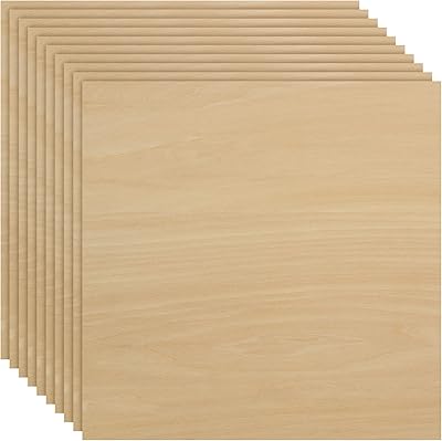 4 厘米胶合板椴木板,1/8 英寸厚方形胶合板,未完成的椴木板,用于木