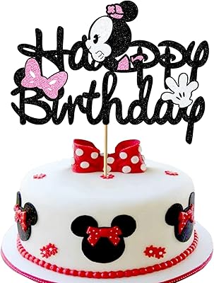 minnie inspired 蛋糕装饰生日,闪光蛋糕装饰纸箱米妮主题生日派对
