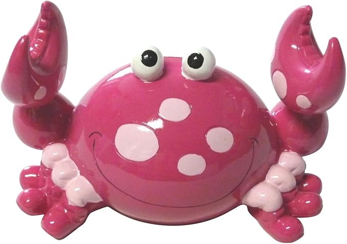 kmp 粉色摇摆螃蟹存钱罐