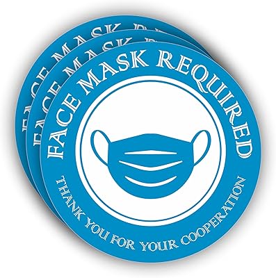 a&b traders face mask required sign - 自粘即剥即贴面膜标志