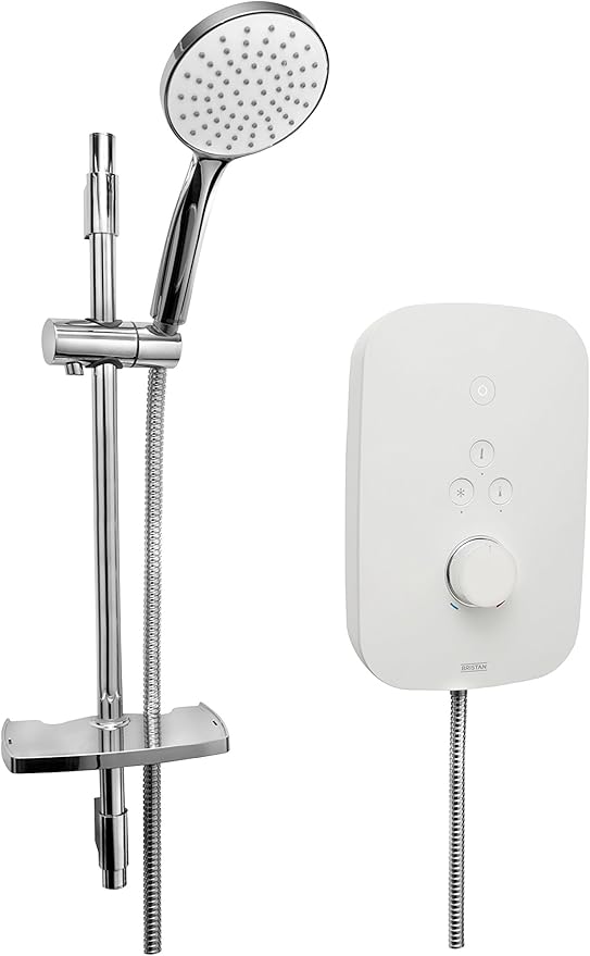 bristan sol85 w solis 电动淋浴器,8.5 kw 白色