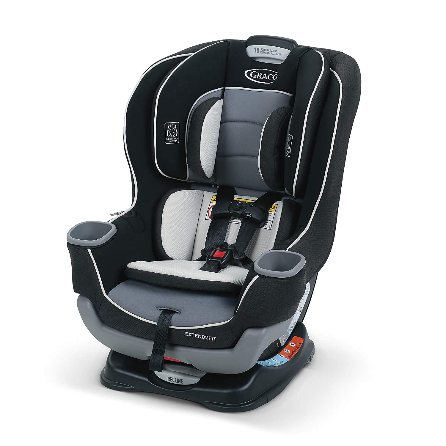Graco Gray Extend2Fit Convertible Car * Seat Gotham