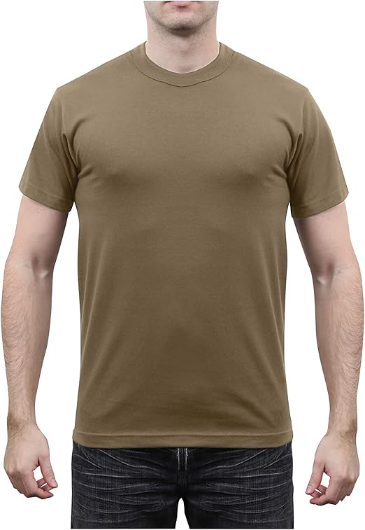 rothco t 恤&nbsp;–&nbsp;聚酯纤维/棉/棕色