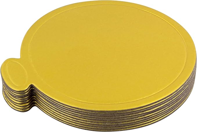 5 英寸蛋糕鼓圆形金色纸板底板,可单独使用