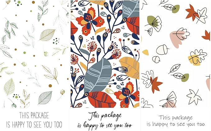 babomareon 盒子密封标签贴纸自粘叶子图案矩形包装盒装饰标签