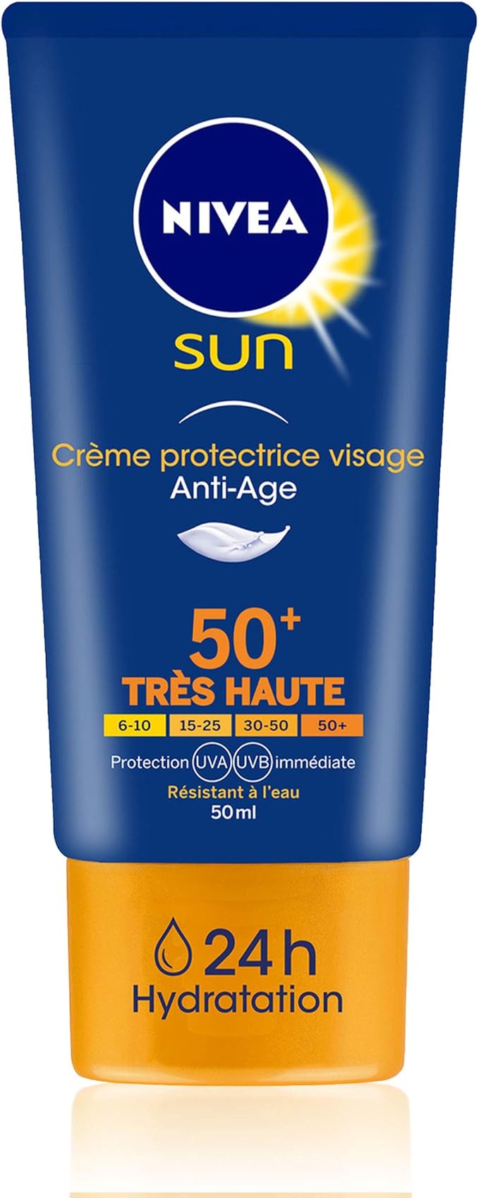 nivea 妮维雅 sun alpin 脸部防晒霜,spf 50  ,1件装(1 x 50毫升)