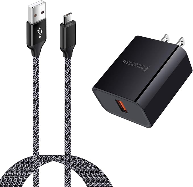 0 usb 快速壁式充电器插头带微型 usb 数据线兼容摩托罗拉 moto e e5