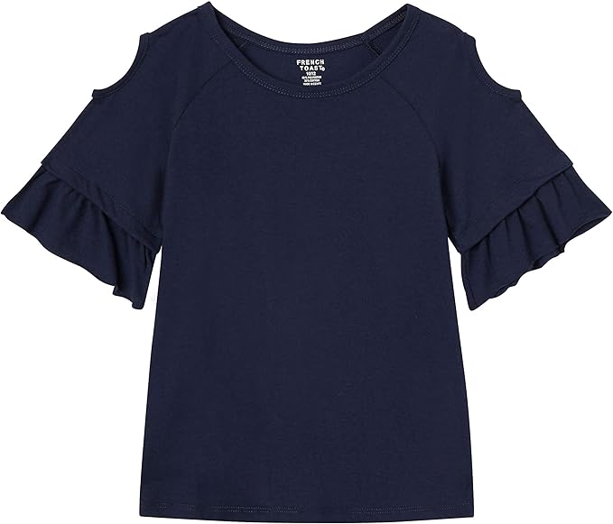 french toast 女童大短袖露肩 t 恤