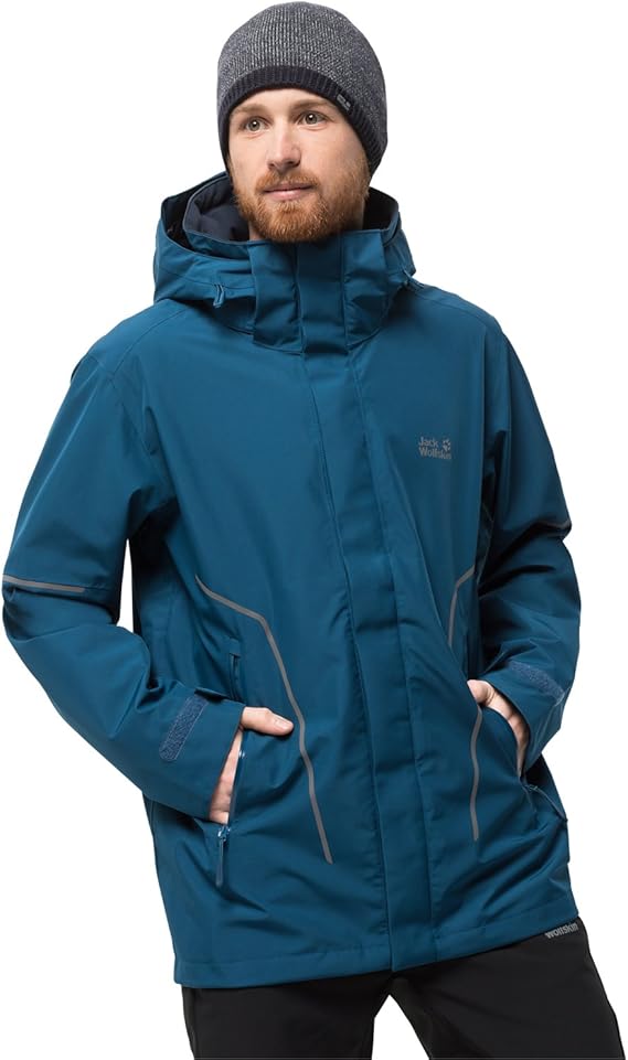 jackwolfskin男式taigatrailm防水再生夹克