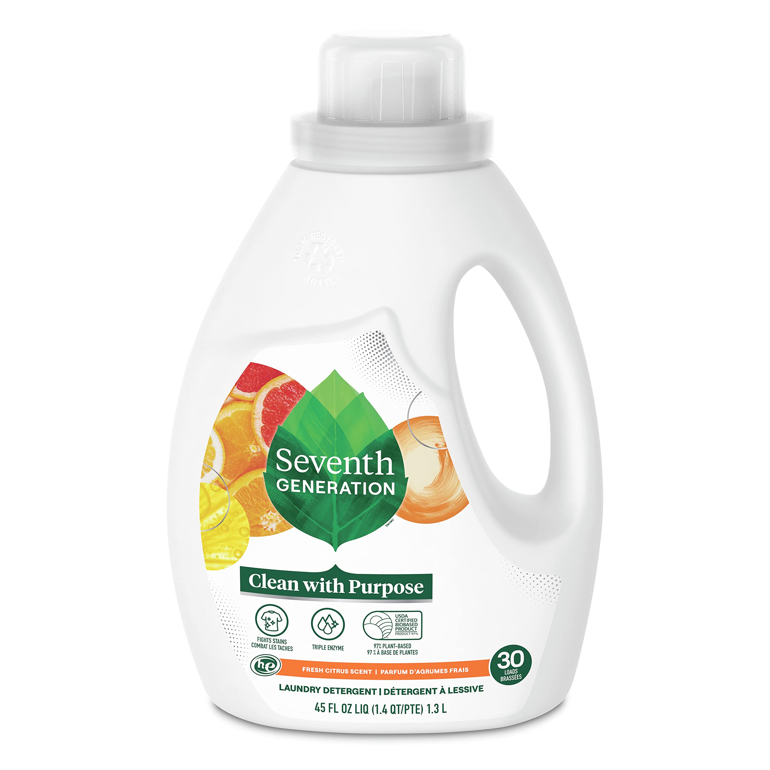 Seventh Generation * Seventh Generation Liquid Laundry Detergent Fresh Citrus Wash 40 oz