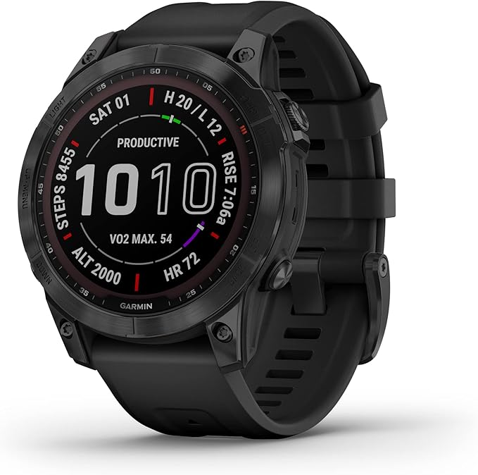 garmin 佳明 fenix 7 sapphire solar,冒险智能手表,具有太阳能充电
