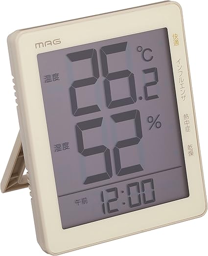 Mag 马克杯 湿度计米色1 99 23毫米数字温度湿度计容易看清的大屏幕壁挂两用th 105 Be Mag 价格报价图片