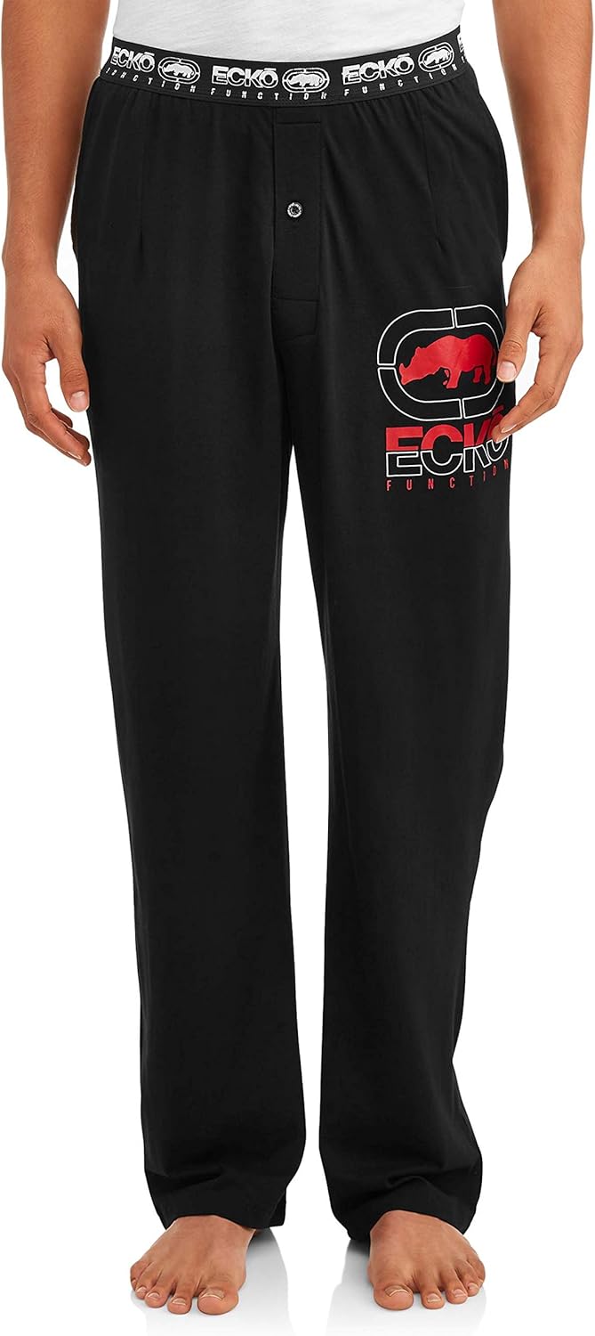 Ecko Unlimited功能针织睡裤男士睡衣 吸湿排汗睡裤 95 棉 5 氨纶 黑色x Large Marc Ecko 服饰箱包 亚马逊中国