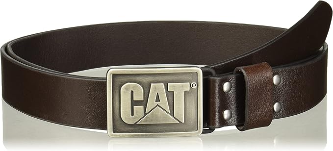 caterpillar男式加大加长盾牌皮带