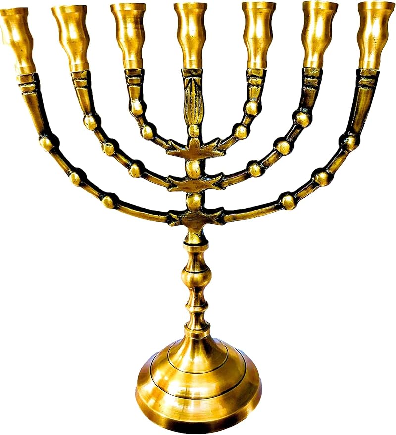 menorah 9 英寸(约 22.9 厘米)黄铜 7 蜡烛