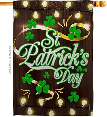装饰 - 轻微的圣帕特里克节春季 - 季节性印象装饰性垂直居家旗 71