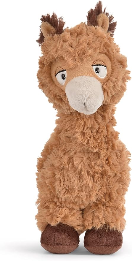 nici 礼祺 48602 立式毛绒玩具羊驼 al paka green 20 厘米,浅棕色