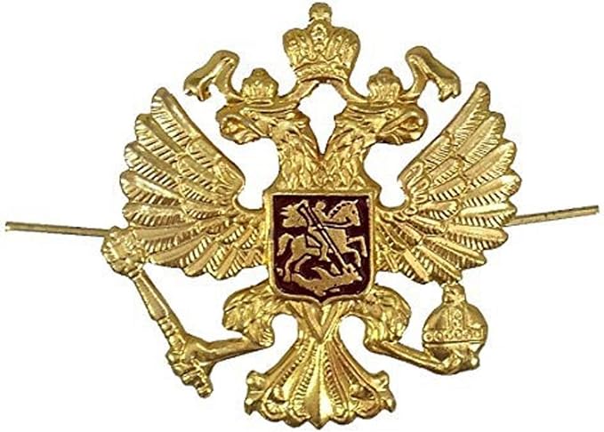 俄罗斯*帝国鹰徽帽别针徽章 kokarda