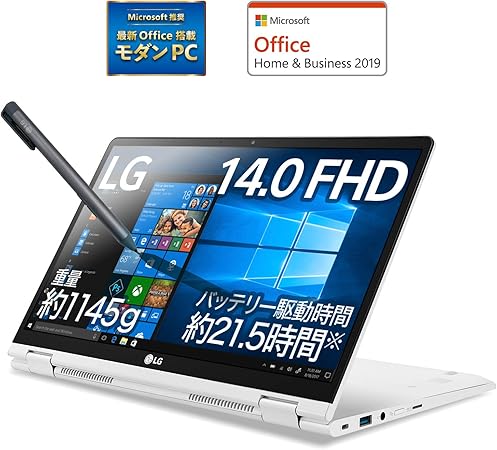 Ms Office搭载 Lg 2in1 笔记本电脑gram 1145g 电池21 5小时 0代core I5 14英寸 Windows10 内存8gb Ssd 256gb 白色 14t90n Vr51j1 亚马逊中国 电脑 It 办公
