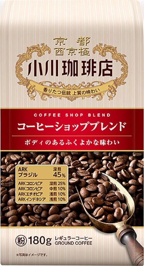 小川珈琲店コーヒーショップブレンド粉180g 食品 亚马逊中国