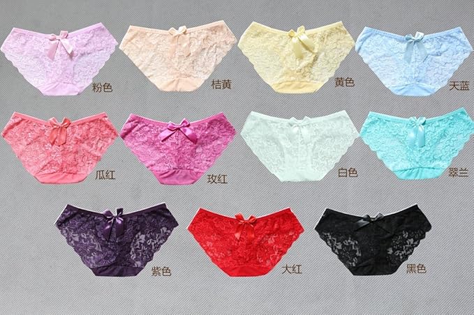 艾斯饰尚蕾丝花边透明女内裤低腰提臀性感镂空可爱裤头3112 艾斯饰尚 服饰箱包 亚马逊中国